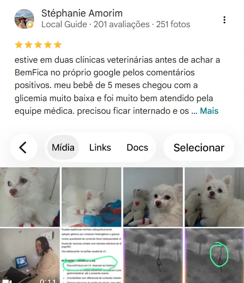 Avaliação real de tutor no Google